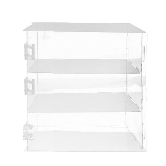 360 display case, acrylic material with high hardness and UV resistance, 3-tier design, large size (11.024.7214.17 inches), ideal for showcasing collectibles and protecting items from dust