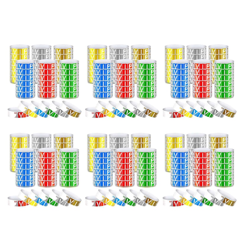 3600 Pack VIP Paper Bracelets VIP Wristbands Waterproof VIP Wristbands ...
