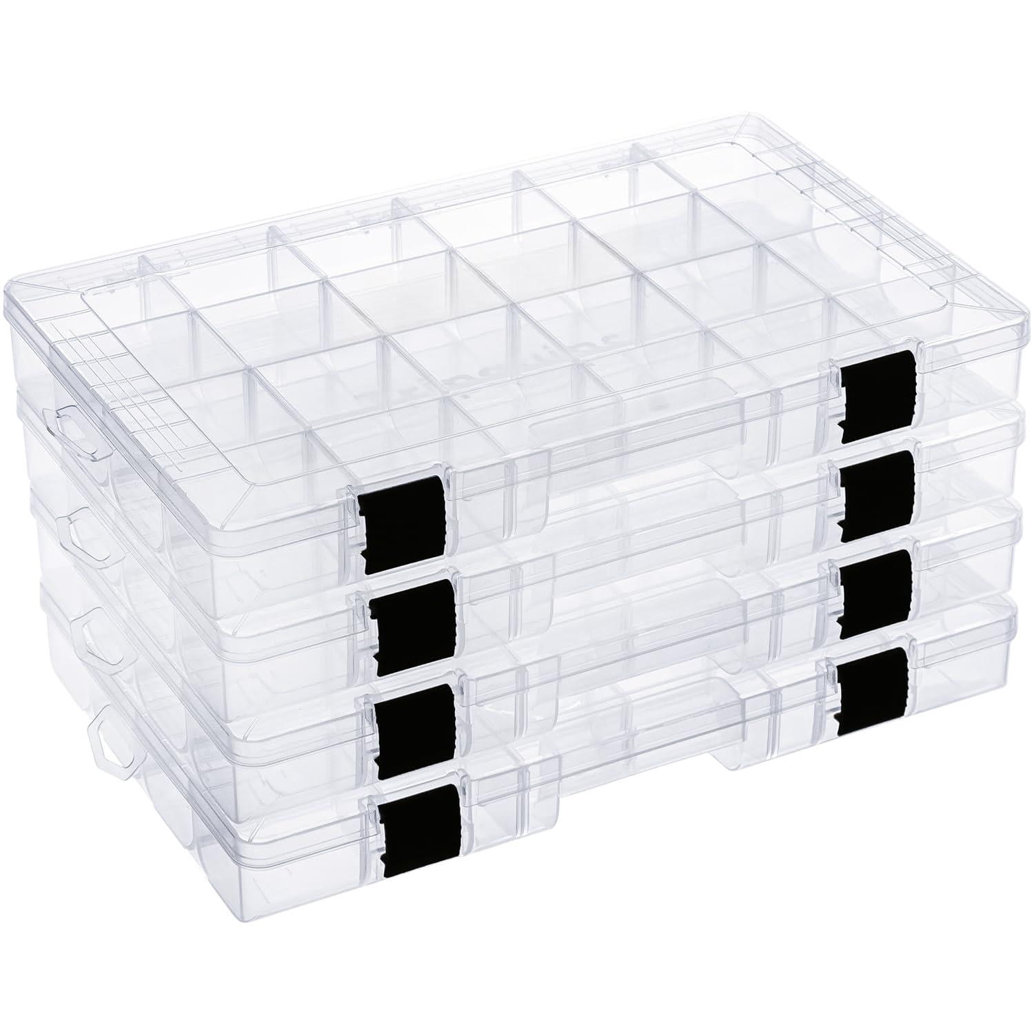 3600 Tackle Trays  Plastic Storage Organizer Box With Removable Dividers - Boxes Fishing 3700 2 Packs/4 Packs