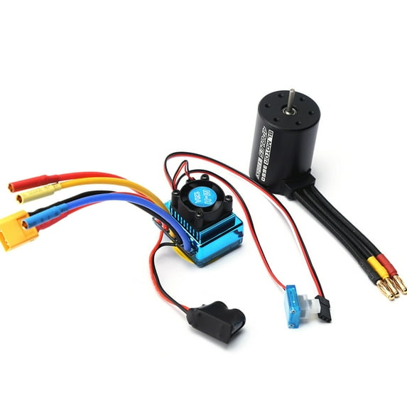 3600KV Brushless Motor 3650 Waterproof Motor with 120A Brushless ESC XT60 Plug for 1/8 1/10 1/12 RC Car RC Boat Part
