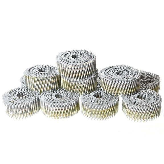 3600Pcs Siding Nails 2 x 0.092 15 Degree Collated Wire Coil Full Round Head