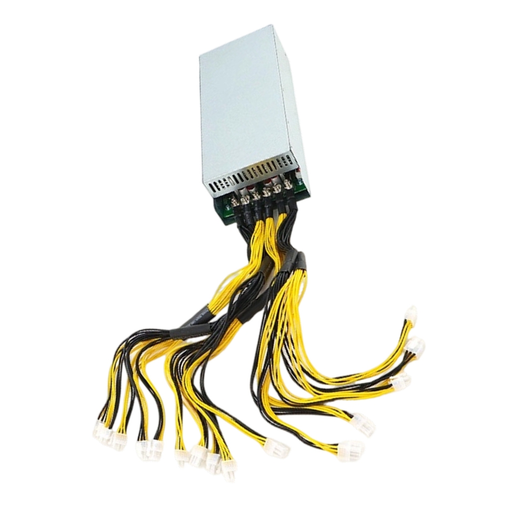 3600W Mining Power Supply Video Game Computer White Power Supply Low Noise