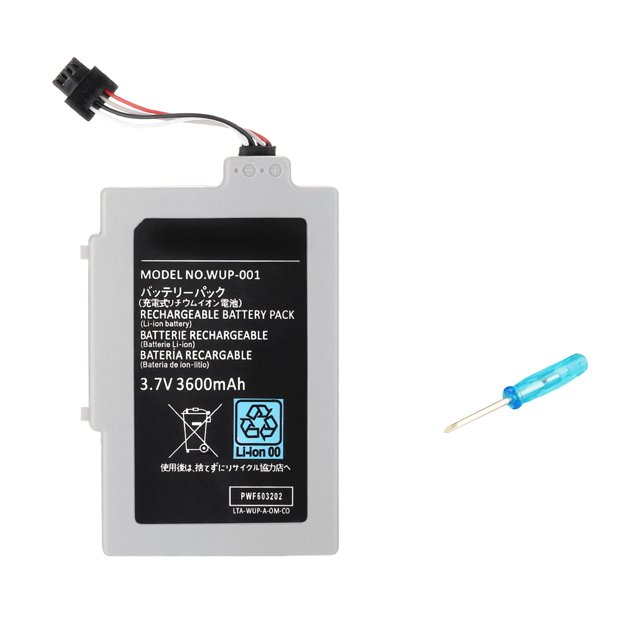 3600mAh 3.7V Replacement Rechargeable Battery for Nintendo Wii U