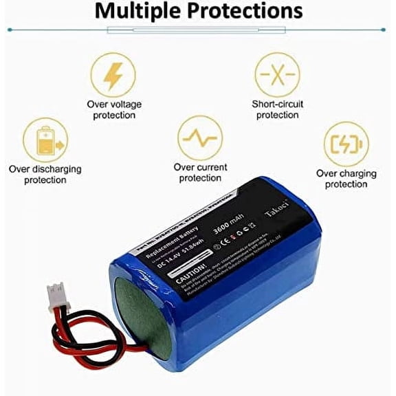 3600mAh Replacement Battery for Shark RV1001AE RV850 RV761 Robot Vacuum, Compatible with RVBAT850