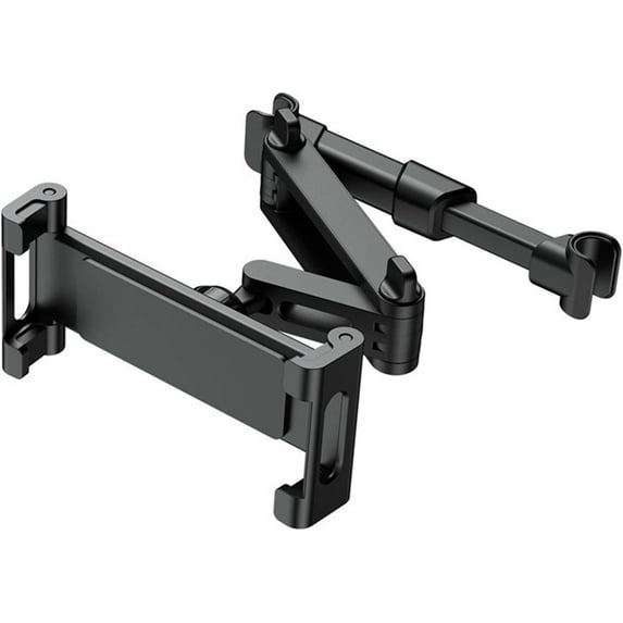 360Adjustable iPad Car Tablet Holder - Back Seat for Kids & Adults, Compatible with 4.7-12.9in Devices (iPhone, iPad, Switch), Road Trip Essentials (Black)