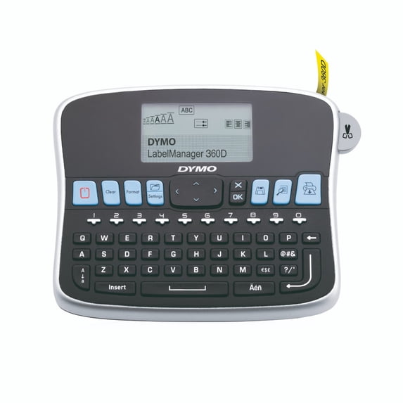DYMO Desktop Label Maker | LabelManager 360D Rechargeable Hand-Held Label Maker, Easy-to-Use, One-Touch Smart Keys, QWERTY Keyboard, Large Display, For Home & Office Organization