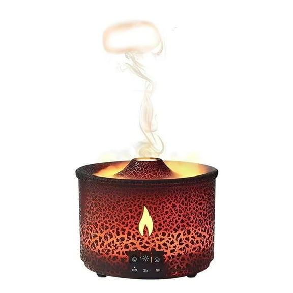 360ML Essential Oil Diffuser, Aromatherapy Diffuser with Two Spray Modes, Volcano Air Humidifiers with LED Lamp, 2/8 H Smart Timing, for Office Bedroom Desktop