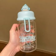 360Ml Sanrio Hello Kitty Kuromi New Cartoon Doll Glass Cinnamoroll Pochacco Kawaii Small Portable Doll Water Cup Birthday Gift