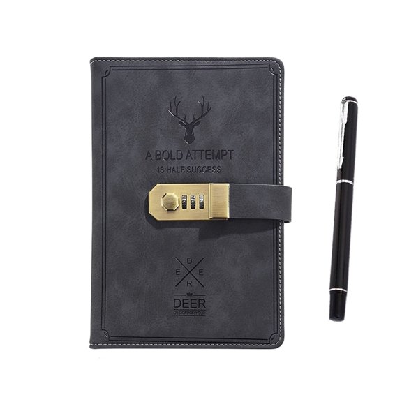 360Pages Password A5 Notebook With Lock Or No-Lock Writing Pads Lockable Notepad Diary Supplies For Home Office