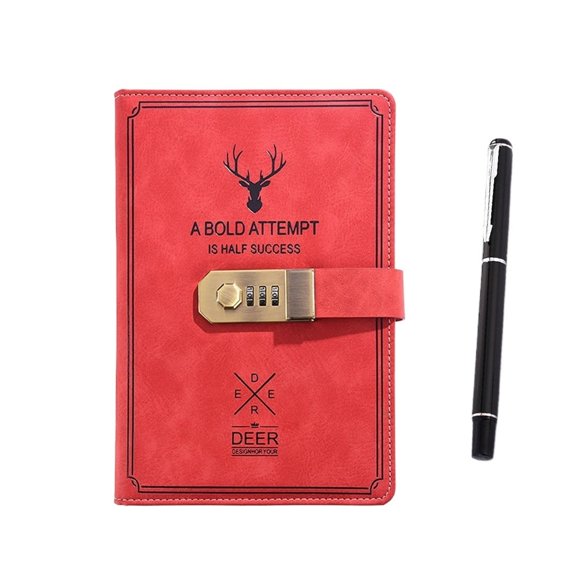 360Pages Password A5 Notebook With Lock Or No-Lock Writing Pads Lockable Notepad Diary Supplies For Home Office