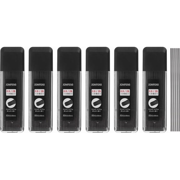 360Pcs 0.9 mm Pencil Lead Refills, 360 Dispensers Mechanical Pencil Refills, Medium Thickness Break Resistant Graphite for Writing, Black