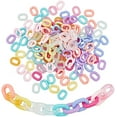 thumbnail image 1 of 360Pcs 12 Styles Acrylic Linking Rings Quick Link Connectors 19.5x15mm Oval Twist Link Chain Rings, 1 of 8