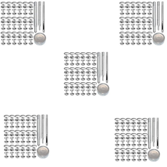 360Pcs 15MM Stainless Steel Fastener Snap Stud Button for Marine Boat Canvas with Punching Set Tool Kit Silver