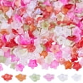 360Pcs 6 Colors Two-tone Opaque Acrylic Bead Caps 5-Petal Flower Mixed ...