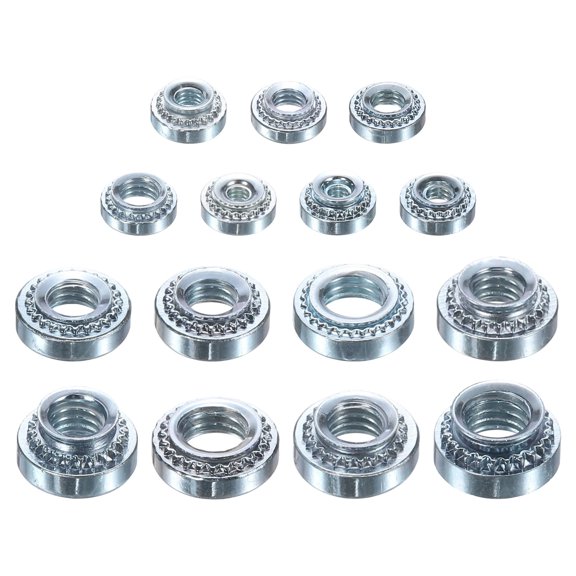 360Pcs Self-Clinching Nuts, M2 M2.5 M3 M4 M5 Zinc-Plated Carbon Steel Rivet Nuts