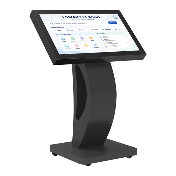360SPB 32" Outdoor Touch Screen Digital Signage Kiosk (Black), 2000 Nits High Brightness Interactive Display, IP66 Waterproof Weatherproof Advertising Screen with Android/Windows OS