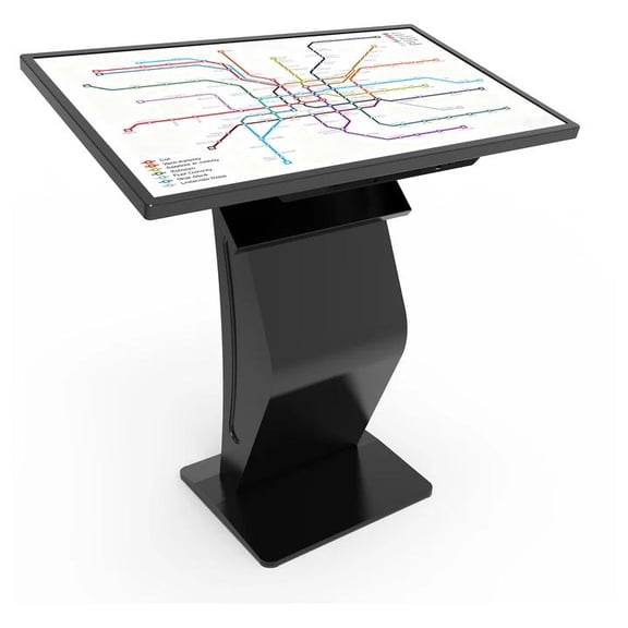 360SPB 43" Black Capacitive Touch Screen Kiosk with Windows OS, Digital Signage Display for Exhibitions
