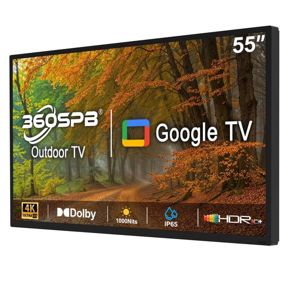 360SPB 55 Inch LCD 4K Ultra HD Smart Television with Google TV