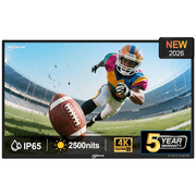 360SPB 55-Inch 4K UHD Outdoor Smart TV, 2500 Nits High Brightness, IP65 Waterproof, Google TV, HDR10, Wi-Fi and Bluetooth, for Patio, Deck, Porch and Backyard