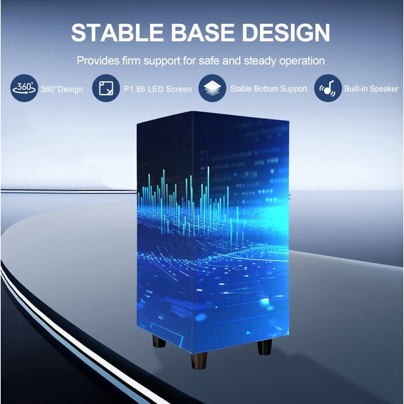 360SPB LED Cube Screen, GOB Magic Cube LED Display, 360 Multi-Face Digital Signage Display, High Refresh Rate LED Advertising Screen for Retail Stores, Exhibitions, Events and Commercial Spaces