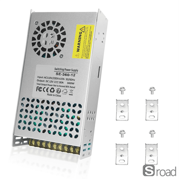 360W 12V 30A AC To DC Power Supply Converter, 110V To 12V DC Switching Adapter Transformer For LED Strip Lights, CCTV Cameras, Radio, PC