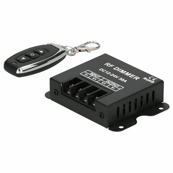 360W Outdoor RF Dimmer Switch 12-24V 30A Wireless Remote Control for Dimmable LED String Lights, Industrial Control and Security Fields