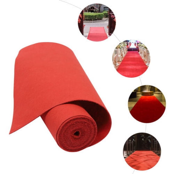 360gsm Red Carpet Runner for Party Runway Aisle for Wedding Banquets Prom Decor