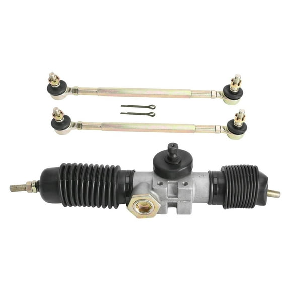 360mm /14" Metal Power Steering Gear Rack Pinion and 230mm/9" Left Right Tie Rod Ball Joint for DIY Go Kart ATV Quad UTV Golf Cart Drift Trike Buggy Dolly Cart Four Wheelers Lawn Mower