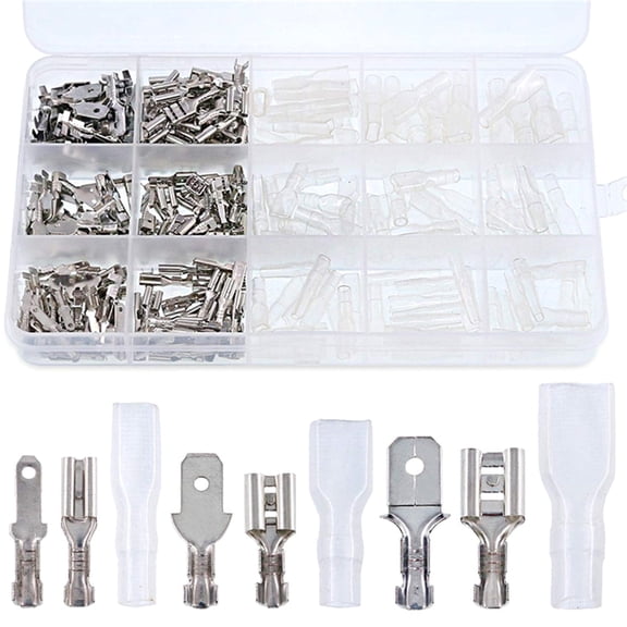 360pcs 2.8/4.8/6.3mm Cable Connector Assortment Essential Wiring Connector Set Hand Connector set for Electrical Crimp