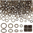 thumbnail image 1 of 360pcs Closed Jumps Rings 6/8/10/12mm O Rings Brass Soldered Jump Rings 16~18 Gauge Antique Bronze Round Chainmail Rings Jewelry Connector for DIY Earrings Bracelets Necklaces Keychain, 1 of 7