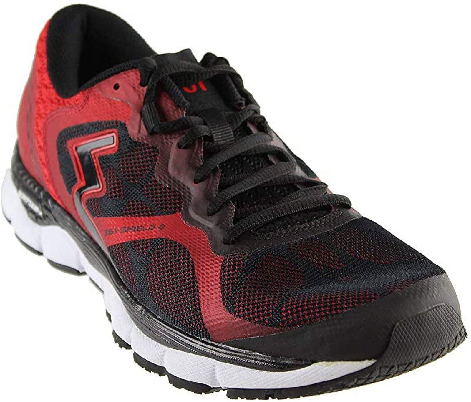 ロイヤルミスティークブラック&レッド 361 Degrees Men's Shield 2 Running Shoe, Black/Risk Red, 9 D(M) US