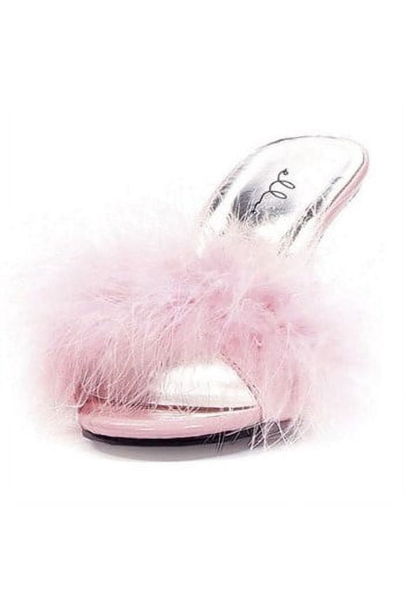 361-Sasha, 3.5" Heel Maribou Slippers