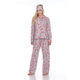 thumbnail image 1 of 3610-08-L Grey Rose Three-Piece Pajama Set - Large, 1 of 1