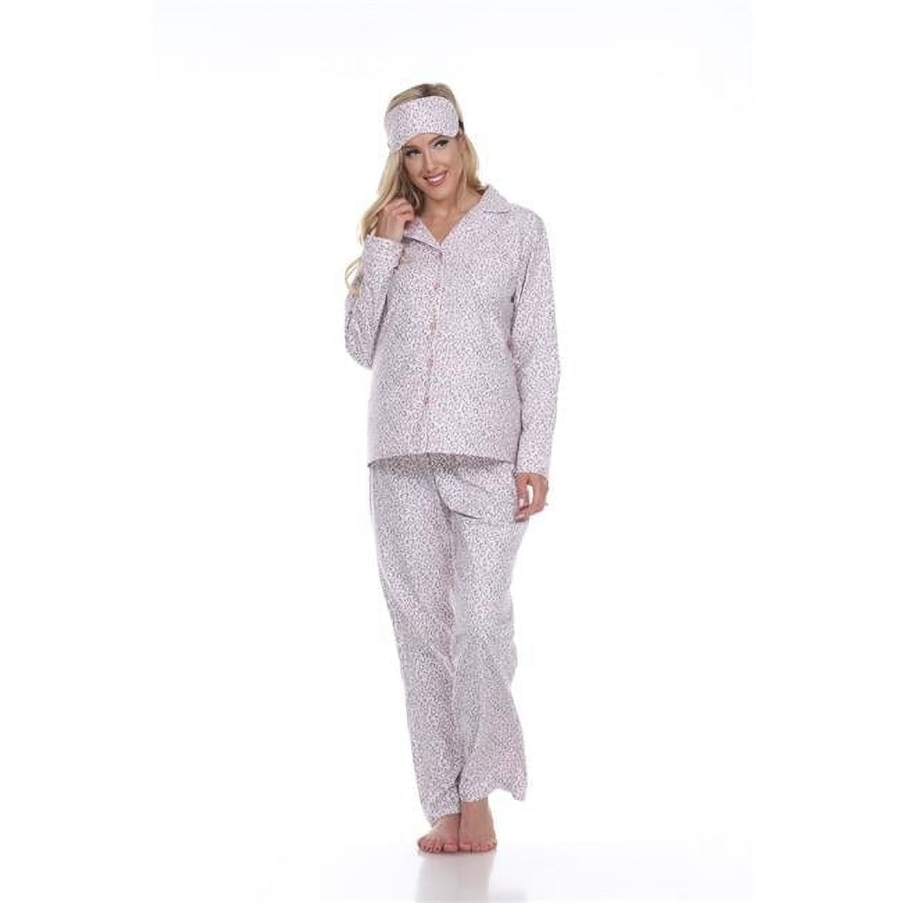 3610-13-L Pink Cheetah Three-Piece Pajama Set - Large - Walmart.com