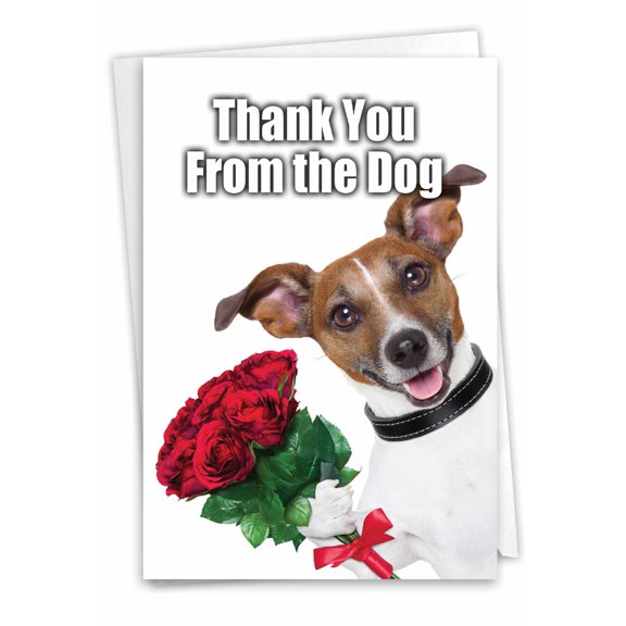 3614 Humor Thank You Card ' From The Dog  Paper ' with Envelope by NobleWorks