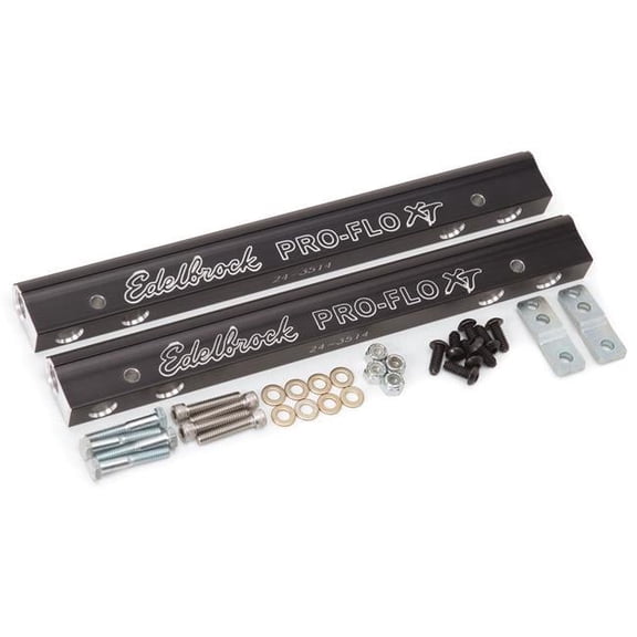 3627 Pro-Flo XT EFI Fuel Rail Kit Hardware Aluminum Black Anodize