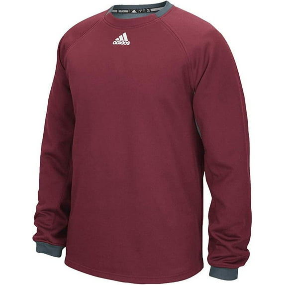 362F Adidas Mens Climawarm Fielders Fleece Collegiate Burgundy Onix Grey L
