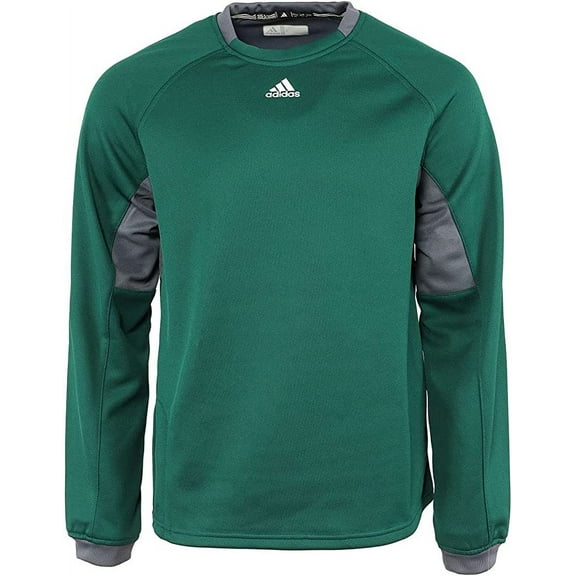 362F Adidas Mens Climawarm Fielders Fleece Collegiate Green Onix Grey S