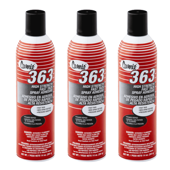 363 CAMIE High Strength Fast Tack Spray Adhesive. (3 Pack)