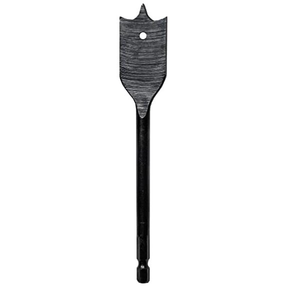 Century Drill & Tool – 36472 Lazer Spade Drill Bit – 1-1/8” x 6” – Alloy Steel Spade Tool with Heavy-Duty Quick-Change Hex Shank