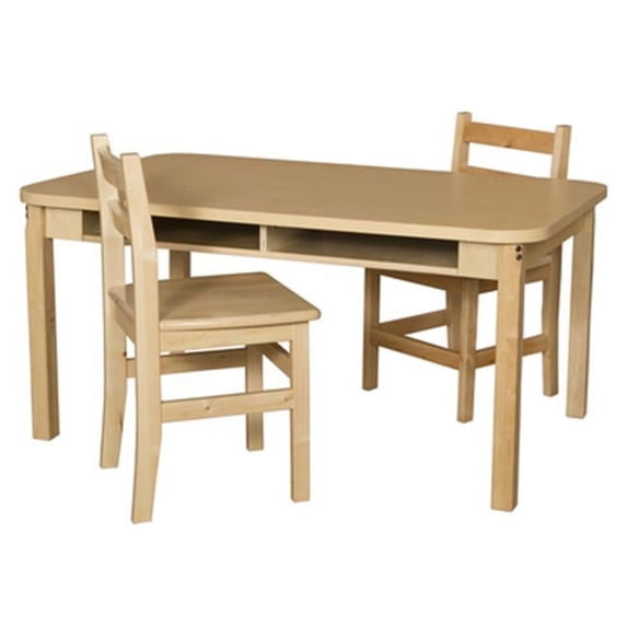 3648DSKHPL24 Four Seat Student Desk with 24 in. Hardwood Legs