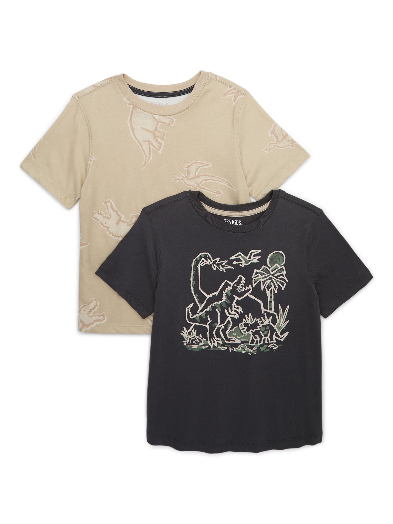 365 Kids by Garanimals Boys Mix and Match Multipack Graphic Tees, 2-Piece, Sizes 4-10