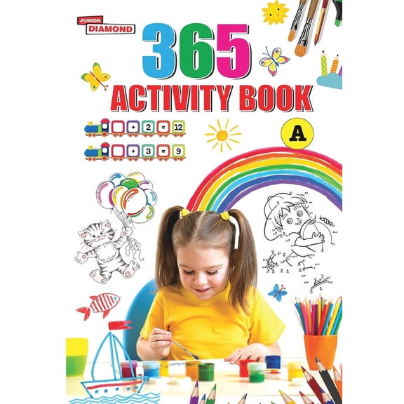 365 Activity Book for Kids Match the Pair, Find the Difference, Puzzles, Crosswords, Join the Dots, Colouring, Drawing a, (Paperback)