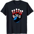 365 Bowling Graphic TShirt Black Tee with Grunge Bowling Ball & Design