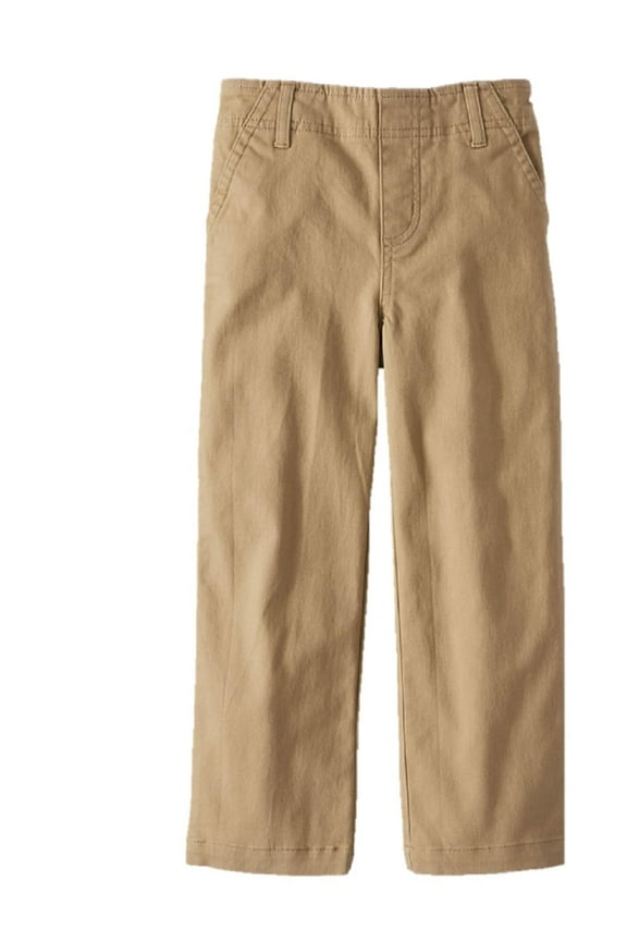 365  Boys' Solid Woven Pants  (4, Tan)
