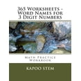thumbnail image 1 of 365 Days Math Number Name 365 Worksheets - Word Names for 3 Digit Numbers: Math Practice Workbook, Book 2, (Paperback), 1 of 1