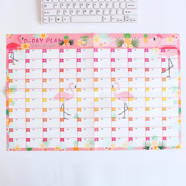365 Days Schedule 2025 Calendar Yearly Planner Wall Hanging Memo Pad To