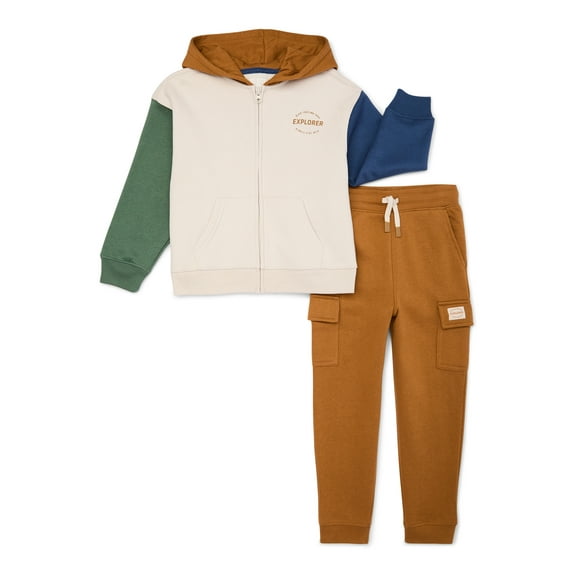 365 Kids Boys' Mix and Match Hoodie and Jogger Outfit Set, 2-Piece, Sizes 4-10