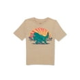 thumbnail image 1 of 365 Kids Boys Short Sleeve Graphic Heathered T-Shirt, Sizes 4-10, 1 of 4