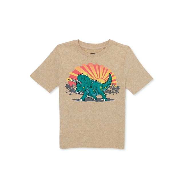 365 Kids Boys Short Sleeve Graphic Heathered T-Shirt, Sizes 4-10
